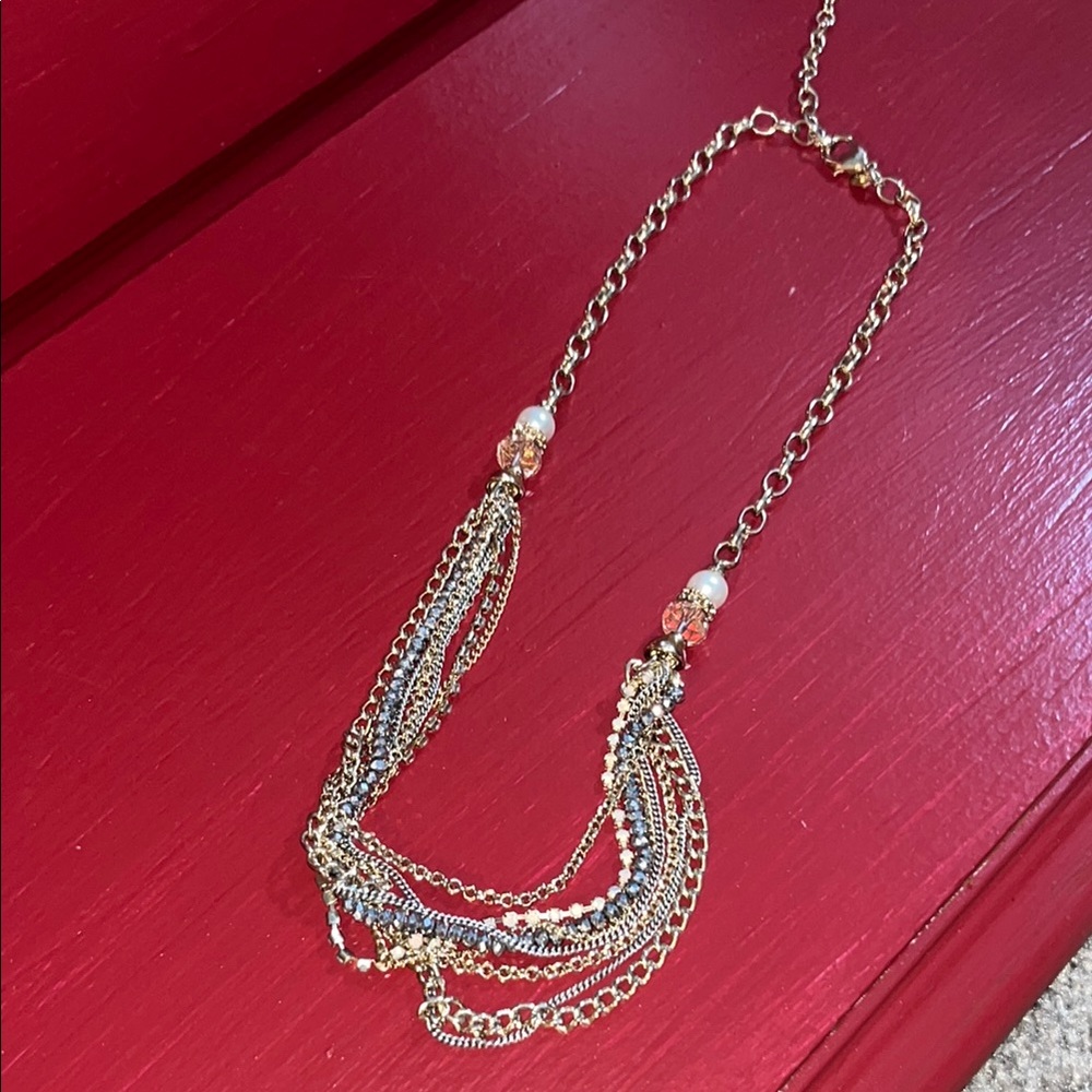 Chico's Gold and Silver Layered Necklace